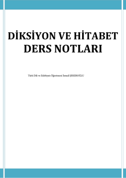 DERS NOTLARI - Türk Dili ve Edebiyatı Öğretmeni