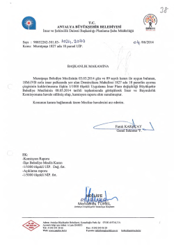 G&uuml;ndemin 38.Maddesi - Antalya Belediyesi