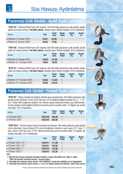 S&uuml;s Havuzu Aydınlatma