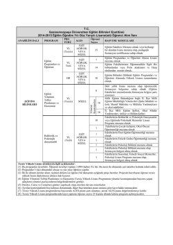 T.C. Gaziosmanpaşa &Uuml;niversitesi Eğitim Bilimleri