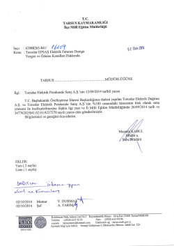 İl&ccedil;e Milli Eğitim M&uuml;d&uuml;rl&uuml;ğ&uuml; Yazısı