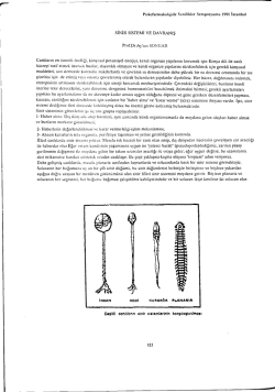 SİNİR SİSTEMİ VE DAVRANIŞ Prof.Dr.Ayhan SONGAR Canlıların