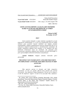 73 gemi acentelerinde &ccedil;alışanların değişime karşı tutumunda