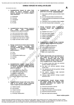 A&Ouml;F Damga Vergisi ve Har&ccedil;lar Bilgisi | 2014 Ara Sınav İNDİR