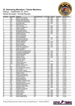 Genel - Depar Timing