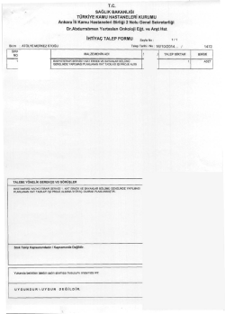 T.c. sAĞLıK BAKANLıĞı T&Uuml;RKİYE KAMU HASTANELERİ KURUMU