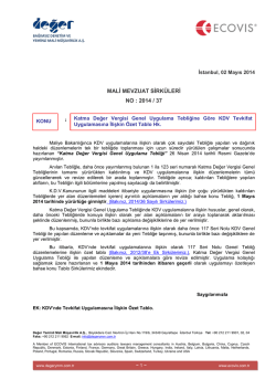2014-37 KDV Genel Uyg Genel Teb G&ouml;re KDV Tevkifat Uyg İliş &Ouml;zet
