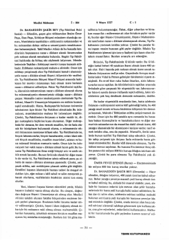 Meclisi Mebusun t : 104 9 Mayıs 1327 C : 1 Dr. BAHAEDD&Icirc;N ŞAK&Icirc;R