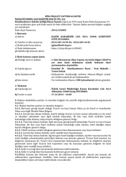 BİNA İNŞAATI YAPTIRILACAKTIR İGDAŞ İSTANBUL GAZ DAĞITIM