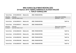 24 Haziran 2014 TARİHLİ KIRIKKALE-ALİAĞA İHALESİ 1