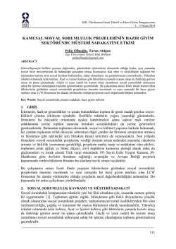 kamusal sosyal sorumluluk projelerinin hazır giyim sekt&ouml;r&uuml;nde