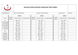 kan gazı cihazı kontrol sonu&ccedil;ları takip formu