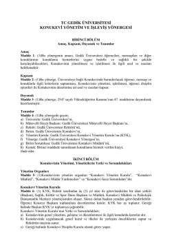 Konukevi Y&ouml;netim ve İşleyiş Y&ouml;nergesi