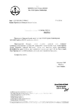 İl&ccedil;e Milli Eğitim M&uuml;d&uuml;rl&uuml;ğ&uuml; Yazısı - mersin