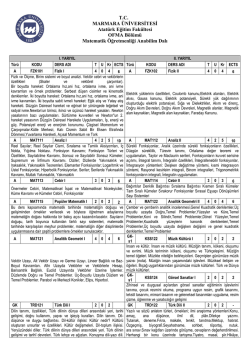 T.C. MARMARA &Uuml;NİVERSİTESİ Atat&uuml;rk Eğitim Fak&uuml;ltesi OFMA