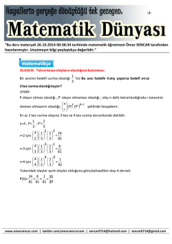 Olasılık Prob.08 - www.omersencar.com