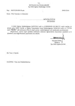 Film Tanıtımı ve G&ouml;sterimi - reyhanlı il&ccedil;e mill&icirc; eğitim m&uuml;d&uuml;rl&uuml;ğ&uuml;