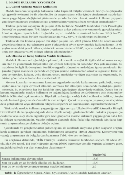 2. madde kullanım yaygınlığı