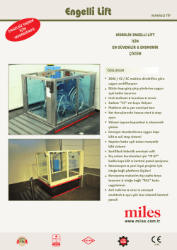 Makaslı Tip Engelli Lifti &Uuml;r&uuml;n Broş&uuml;r&uuml;