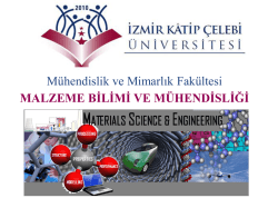 Slayt 1 - Malzeme Bilimi ve M&uuml;hendisliği B&ouml;l&uuml;m&uuml;
