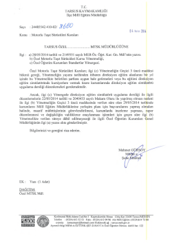 İlçe Milli Eğitim Müdürlüğü Yazısı - tarsus ilçe millî eğitim müdürlüğü