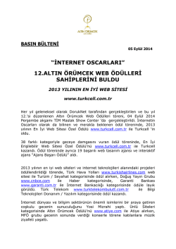 12.Altın &Ouml;r&uuml;mcek Web &Ouml;d&uuml;lleri Sahiplerini Buldu