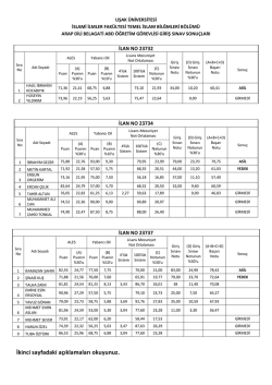 İkinci sayfadaki a&ccedil;ıklamaları okuyunuz.