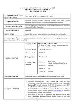 Matematik Maratonu Şartnamesi i&ccedil;in tıklayınız!