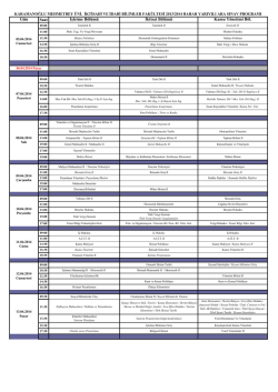 2013-2014 EĞİTİM-&Ouml;ĞRETİM YILI BAHAR D&Ouml;NEMİ ARA SINAV