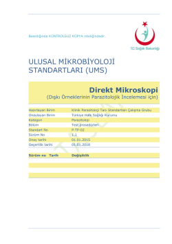 Dışkı &ouml;rneklerinin direkt mikroskopisi