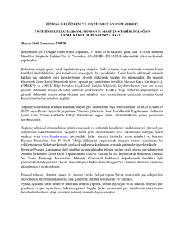 bimeks bilgi işlem ve dış ticaret anonim şirketi y&ouml;netim kurulu