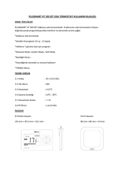 plussmart ht 350 set oda termostatı kullanım kılavuzu