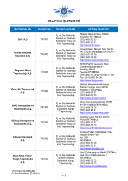 HAVAYOLU İŞLETMELERİ