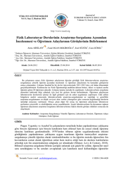 Journal of Turkish Science Education/2014, 11(1),3-23