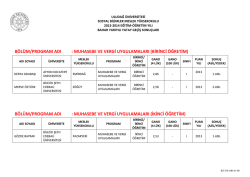 birinci &ouml;ğretim - Uludağ &Uuml;niversitesi