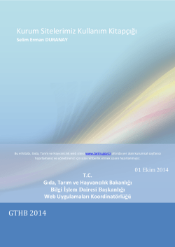 Kurum Sitelerimiz Kullanım Kitap&ccedil;ığı