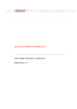 09.09.2014 - 09.09.2014 Haber Sayısı: 41
