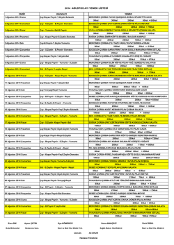 2014 ağustos ayı yemek listesi