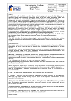 TOTM-OFR-287 Kraniosinestoz Ameliyatı Aydınlatılmış Onam Formu
