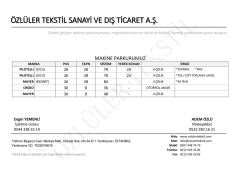 &ouml;zl&uuml;ler tekstil sanayi ve dış ticaret a.ş.