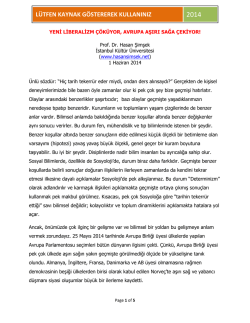 Yeni Liberalizm Çöküyor, Avrupa Aşırı Sağa