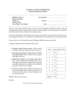 Sorular - İstanbul K&uuml;lt&uuml;r &Uuml;niversitesi