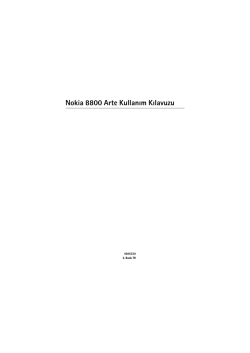 Nokia 8800 Arte Kullanım Kılavuzu - File Delivery Service