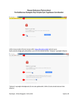 Bağlatı Adımları - login - Hasan Kalyoncu &Uuml;niversitesi
