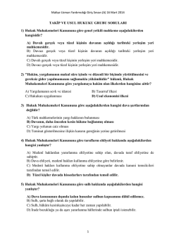 Takip ve Usul Hukuku