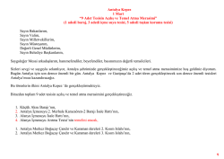 Antalya Merkez Temel Atme ve A&ccedil;ılış Merasimi