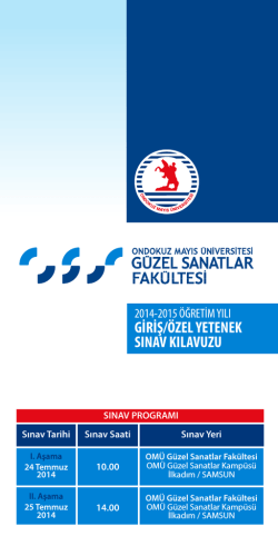 giriş/özel yetenek sınav kılavuzu