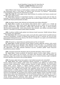 &Ccedil;ocuk Hastalıkları Uzmanı Sayın Dr. Semra Kara ile