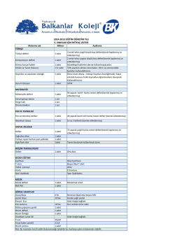 2014-2015 eğitim öğretim yılı 5. sınıflar için ihtiyaç
