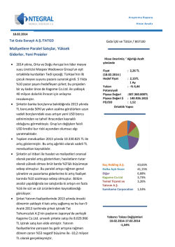 Maliyetlere Paralel Satışlar, Y&uuml;ksek Giderler, Yeni
